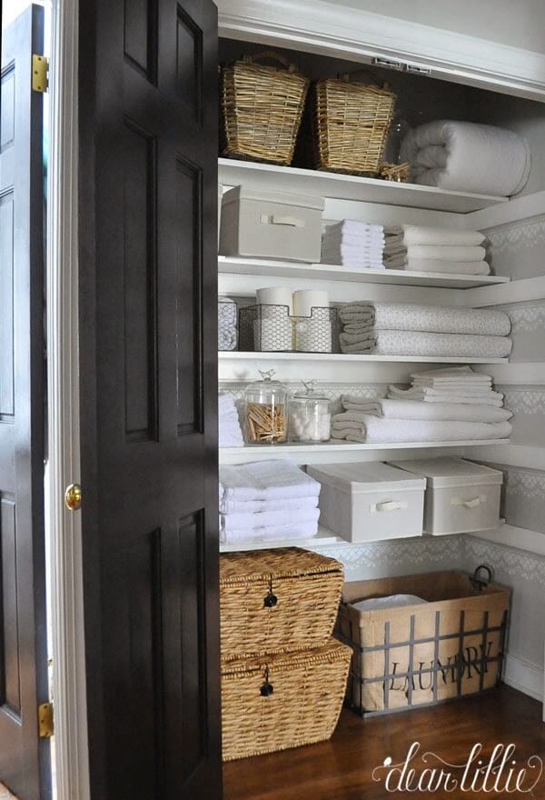 How To Organize A Linen Closet & Maximize Space - A Pretty Fix