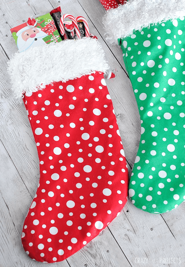 easy ten minute Christmas stockings