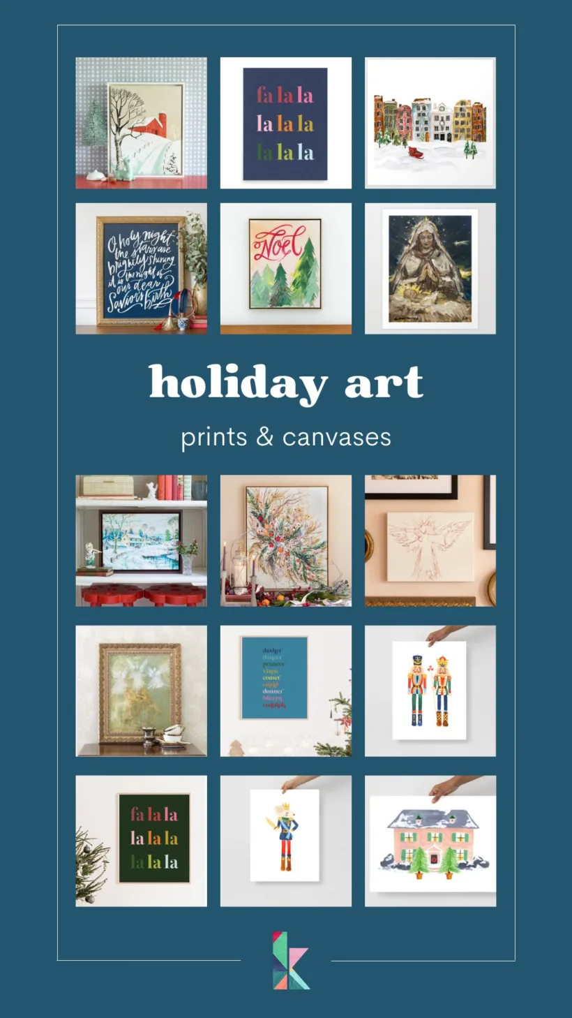 holiday art prints and canvases