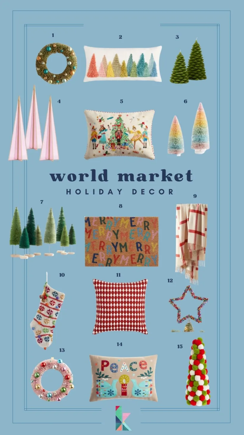 World Market Holiday decor 2022