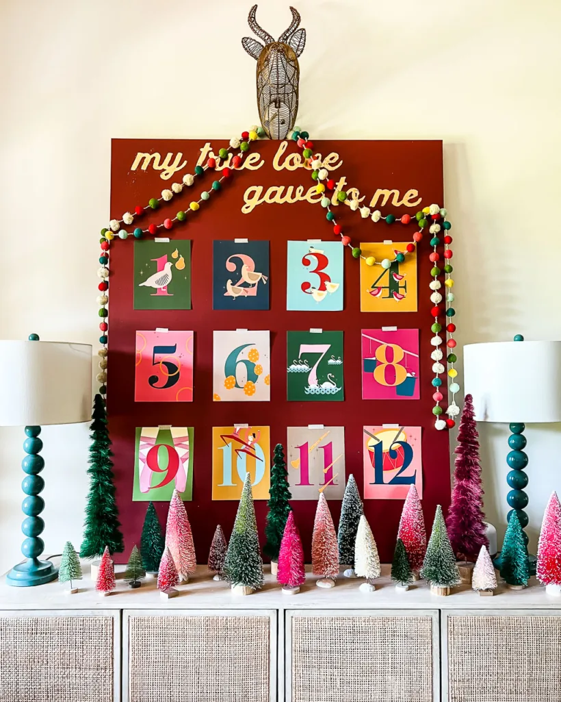 DIY Christmas art featuring 12 days of Christmas art prints by Tasha Agruso of Kaleidoscope Living