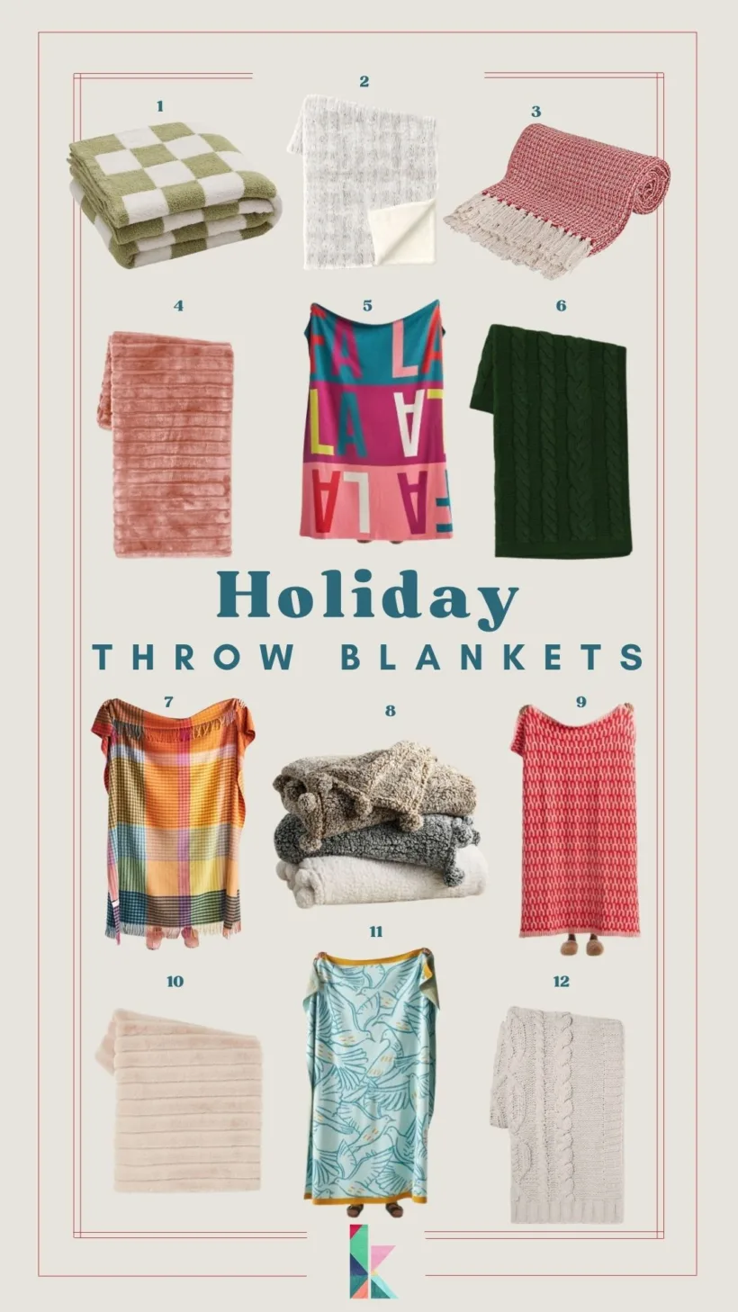 2022 holiday throw blankets 