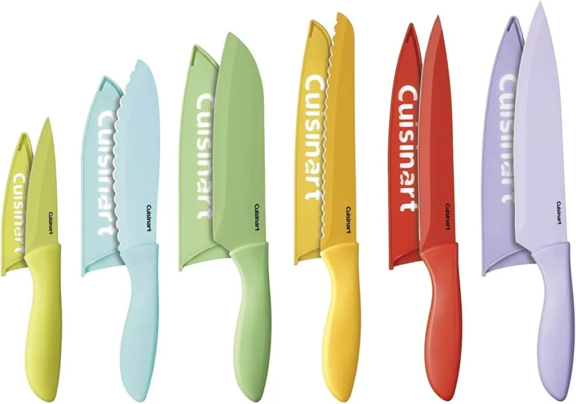 multicolored knife set