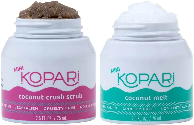 coconut body scrub and moisturizer set