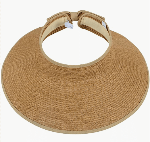 Straw Sun Visor Roll-up Sun Hat