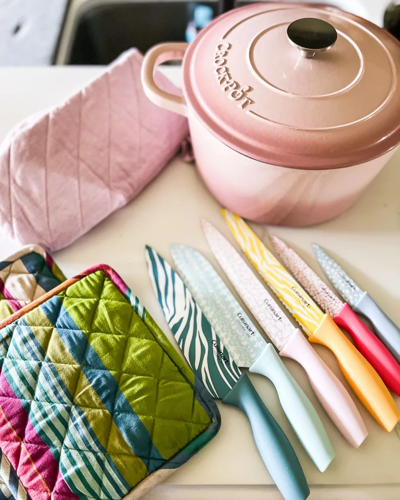 Wayfair kitchen essentials- affordable and colorful kitchen items by Tasha Agruso of Kaleidoscope Living