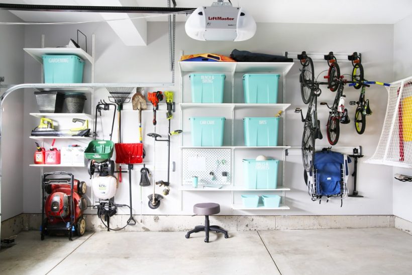 New Jersey Homeowner Comes Up With Their Own Small Garage Storage Ideas 