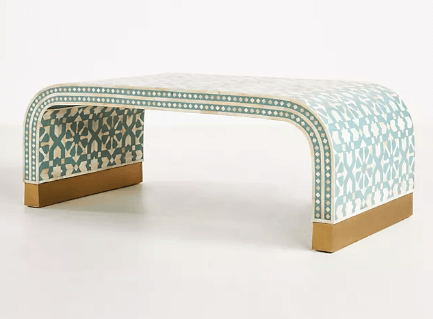 Anthropologie Inlay Waterfall coffee table