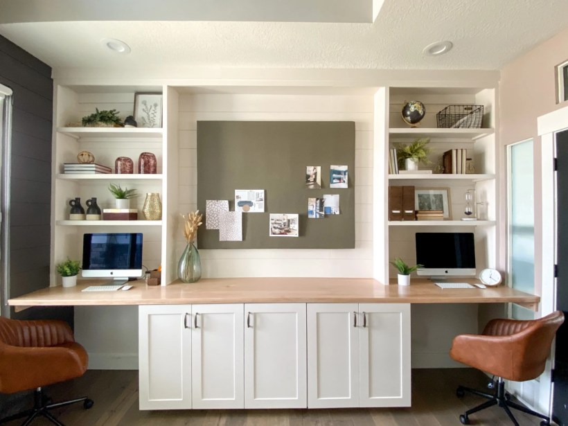 Ikea desk built ins with cabinetry