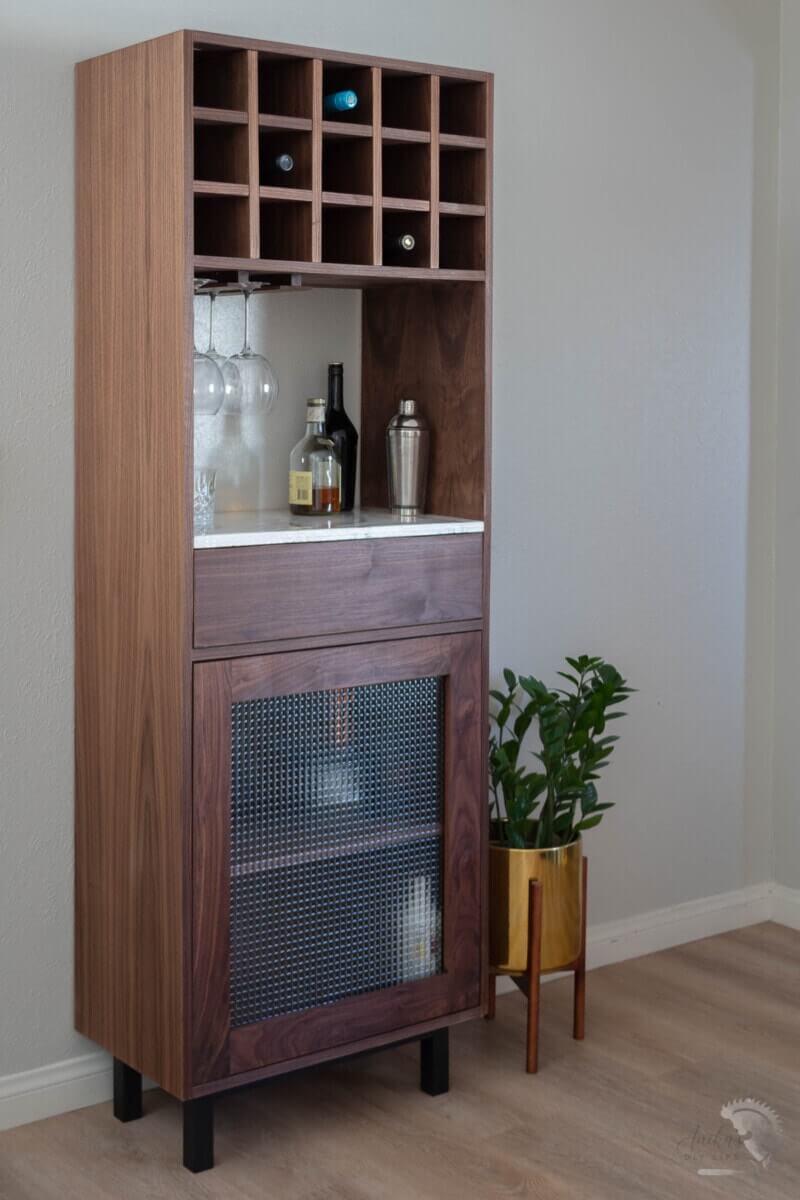 DIY bar cabinet