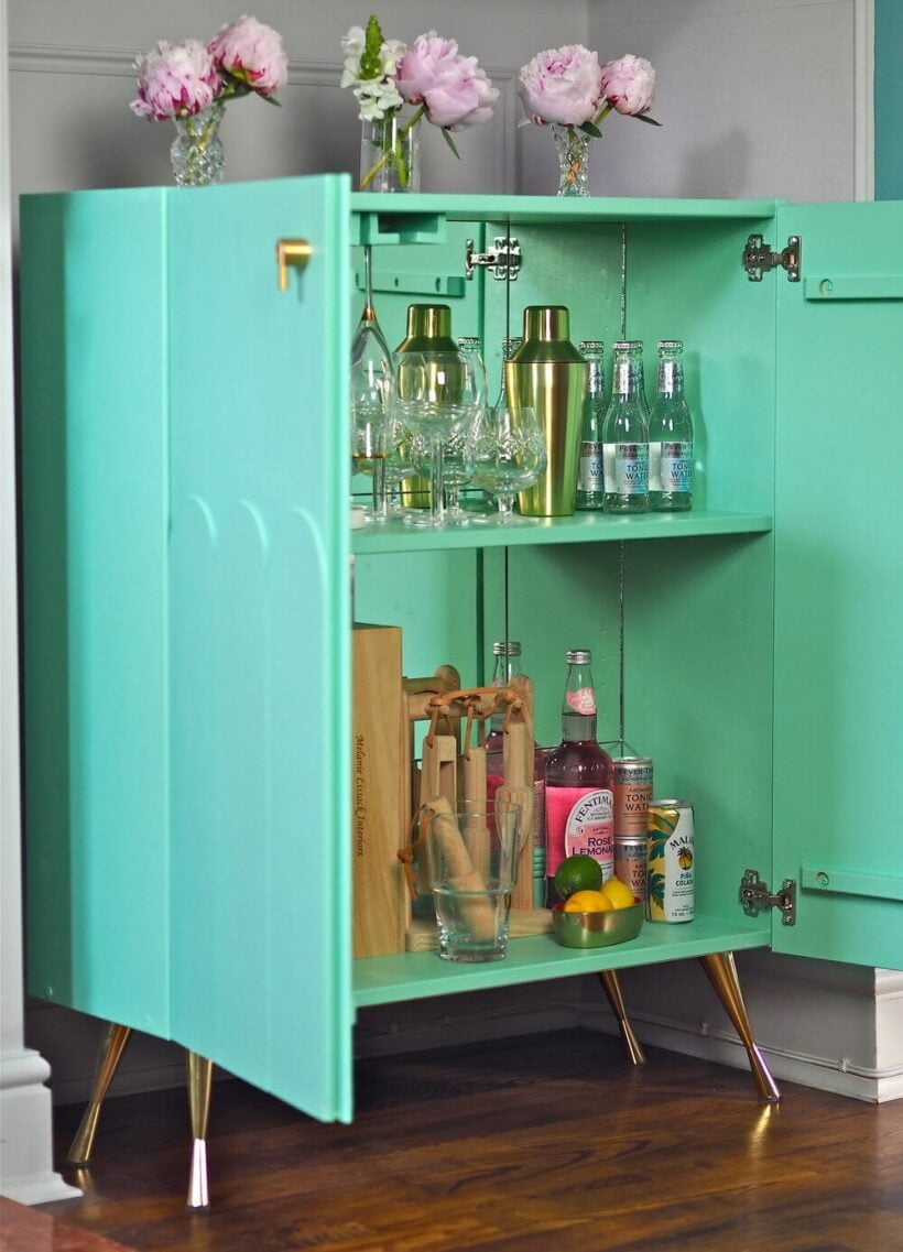 diy mini bar cabinet