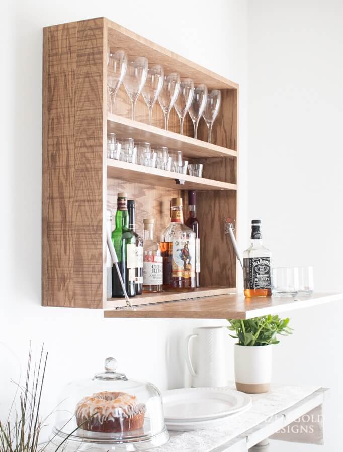 DIY bar cabinet