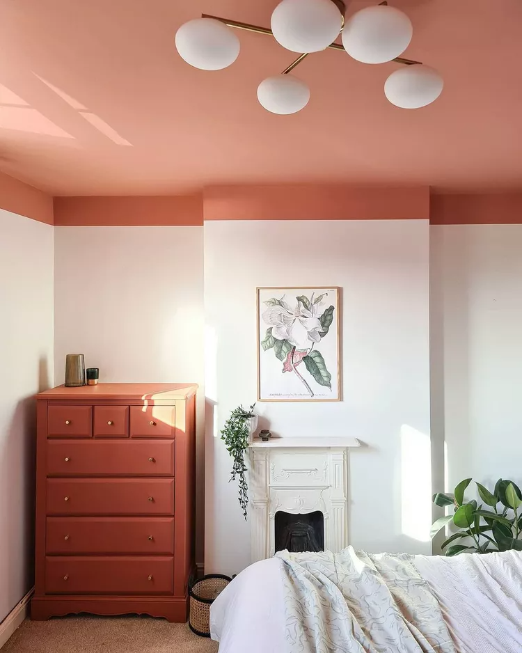 diy ceiling ideas- painted ceiling