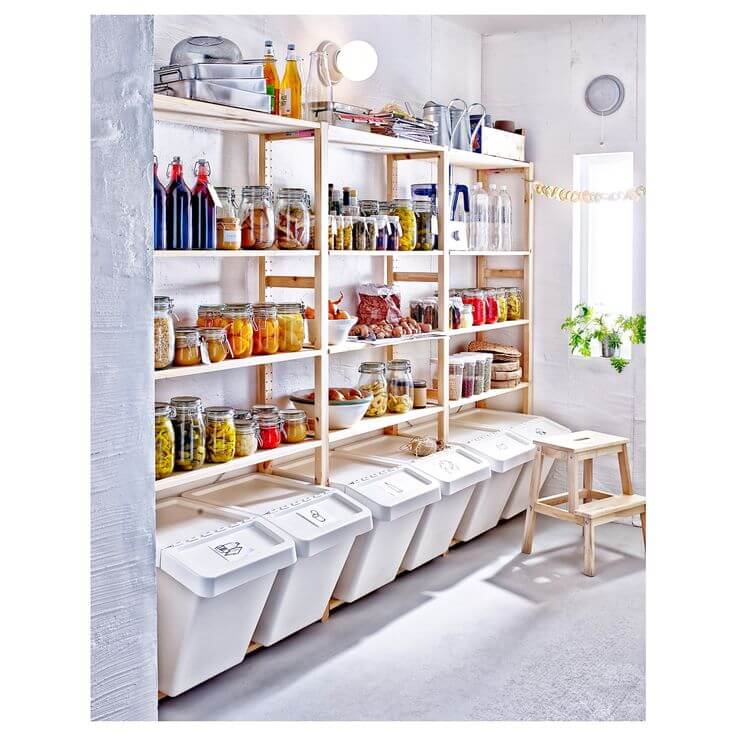 IKEA shelving system in pantry