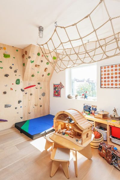 indoor play space in playroom