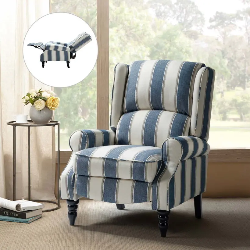 affordable wingback chair recliner chair