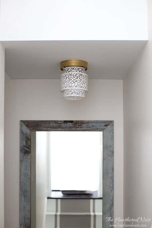 DIY lantern flush mount shade