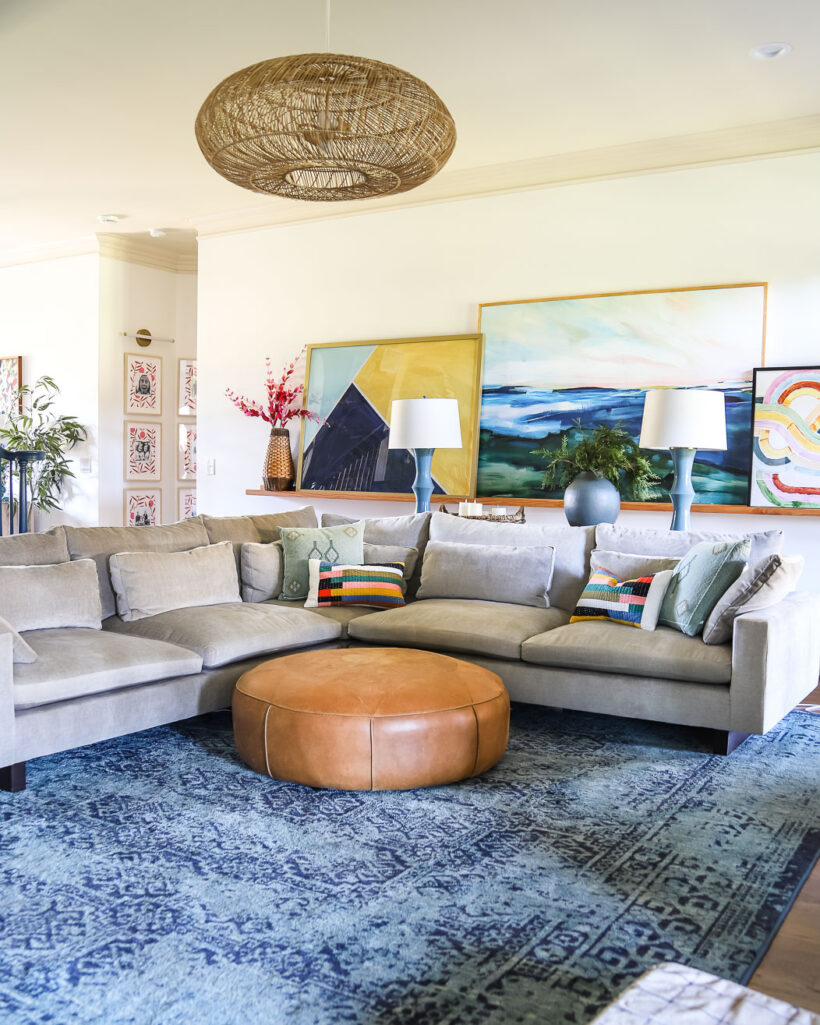 living room rug size