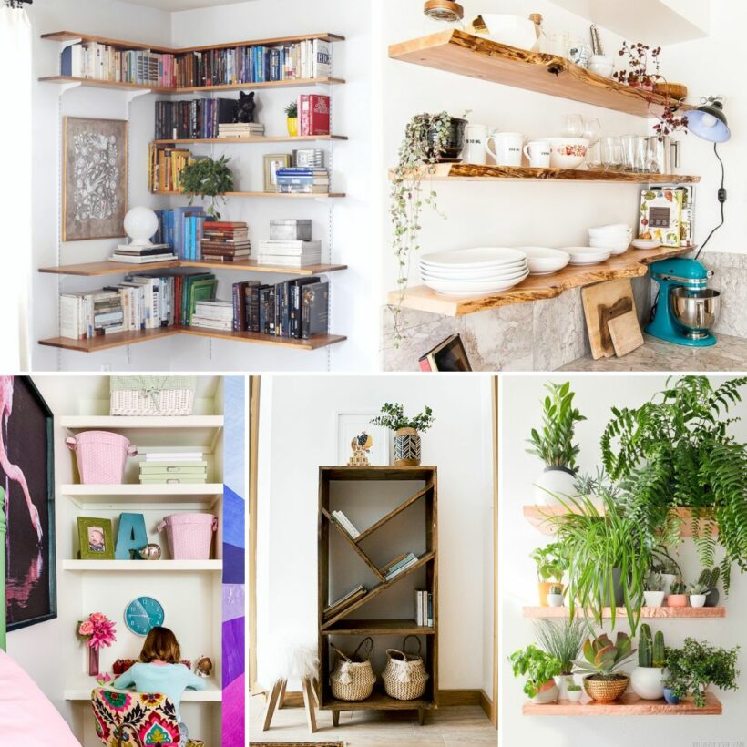 stylish and creative DIY shelves 