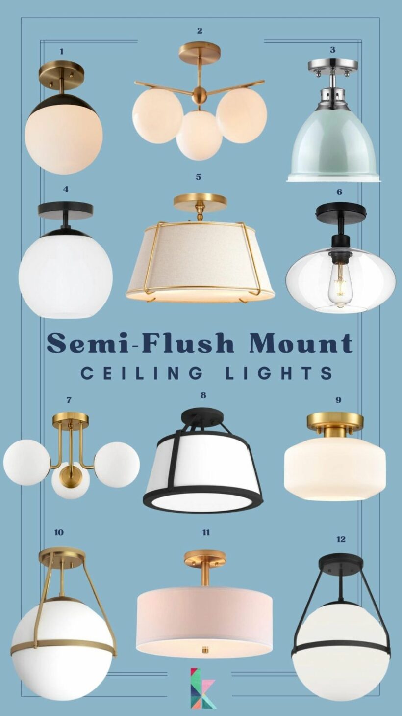 semi-flush mount ceiling lights