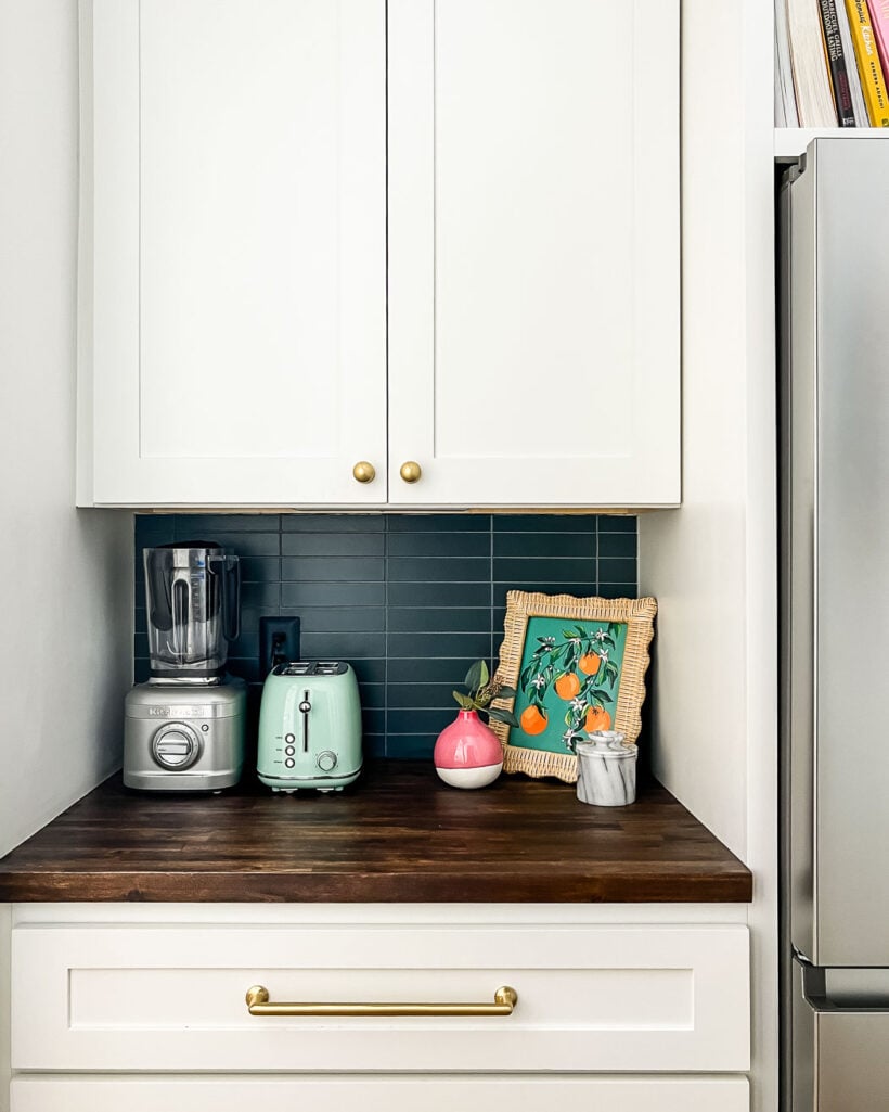 diy tile backsplash installed