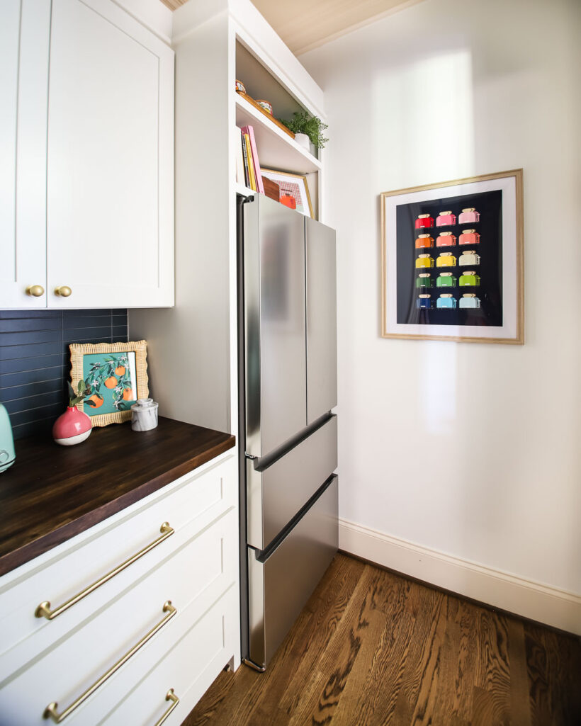 colorful DIY butler's pantry by Tasha Agruso of Kaleidoscope Living