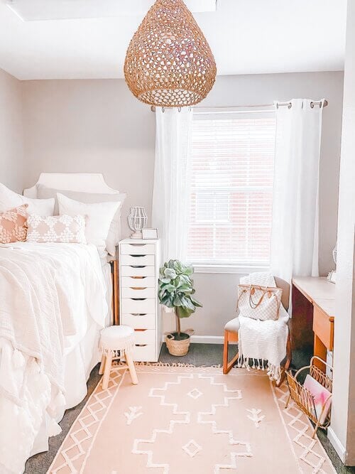 DIY dorm room boho light