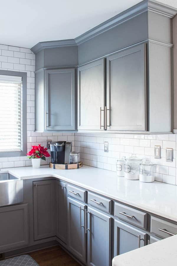 Chelsea Gray by Benjamin Moore on kitchen cabinets
