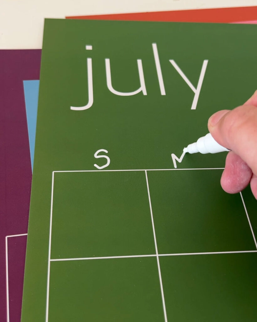 Luscious Confections: Chalkboard Wall Calendar How-To