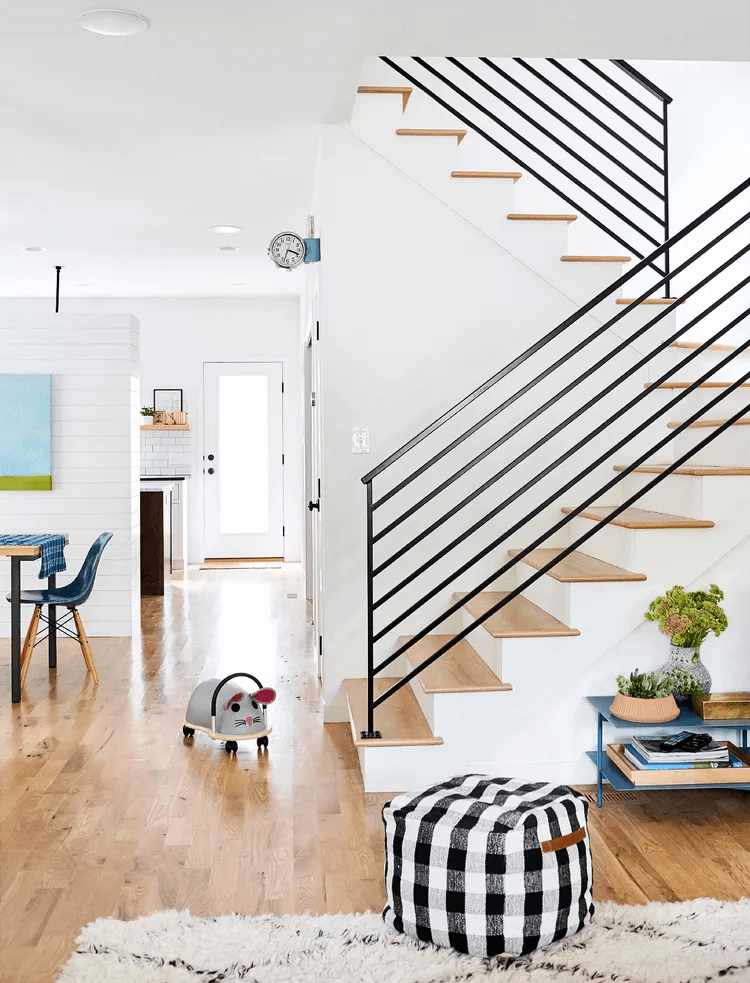 modern metal farmhouse stair railings