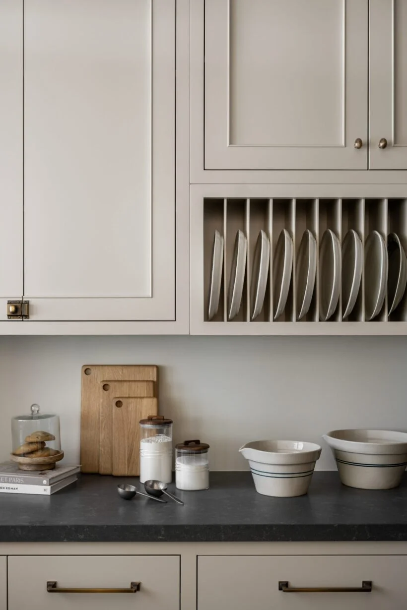 kitchen cabinets painted Accessible Beige by Sherwin Williams