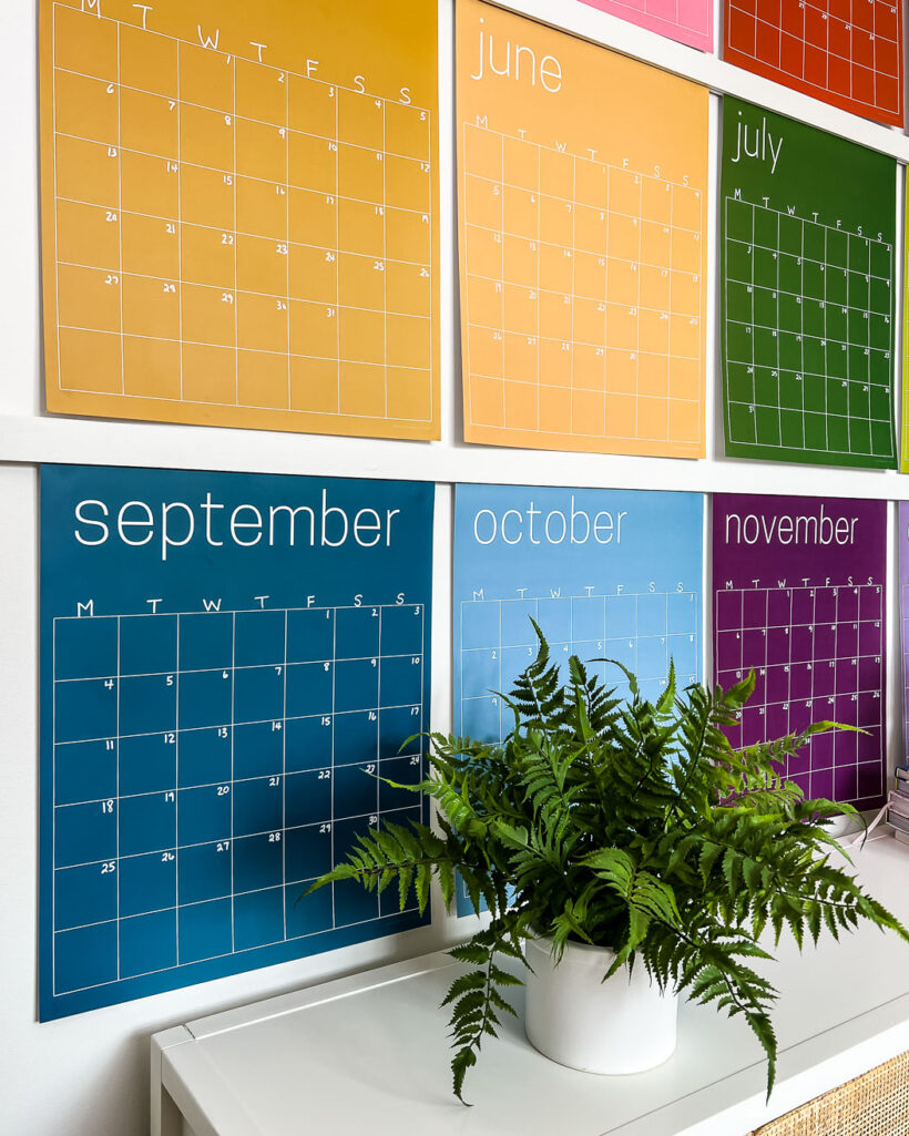kaleidoscope living colorful wall calendar