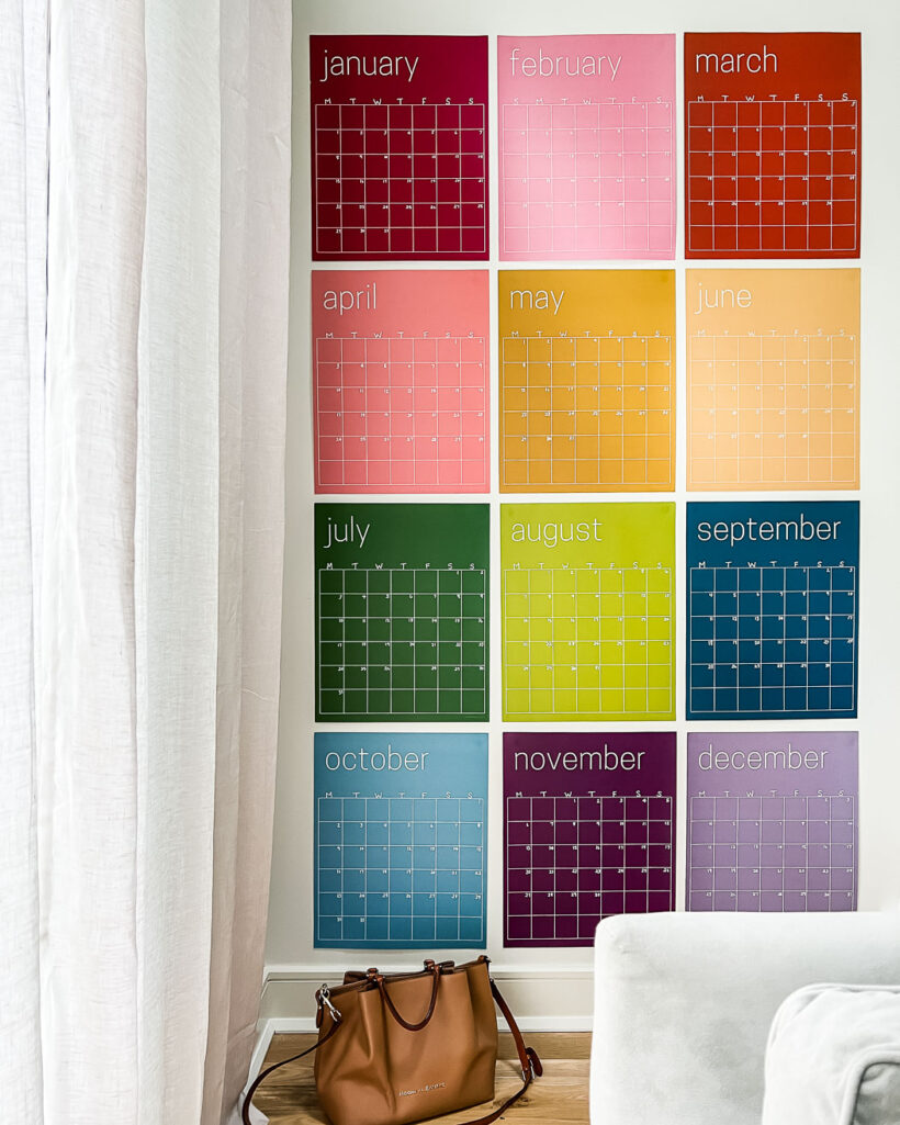 large family wall calendar by Kaleidoscope Living
