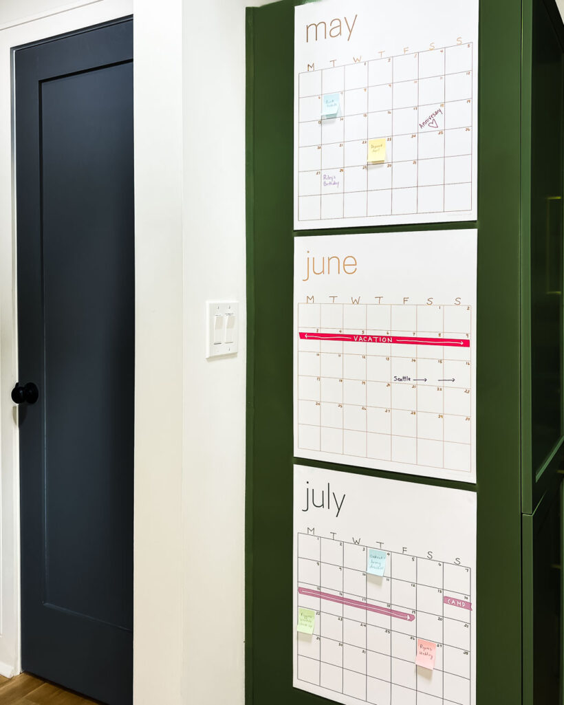 Luscious Confections: Chalkboard Wall Calendar How-To