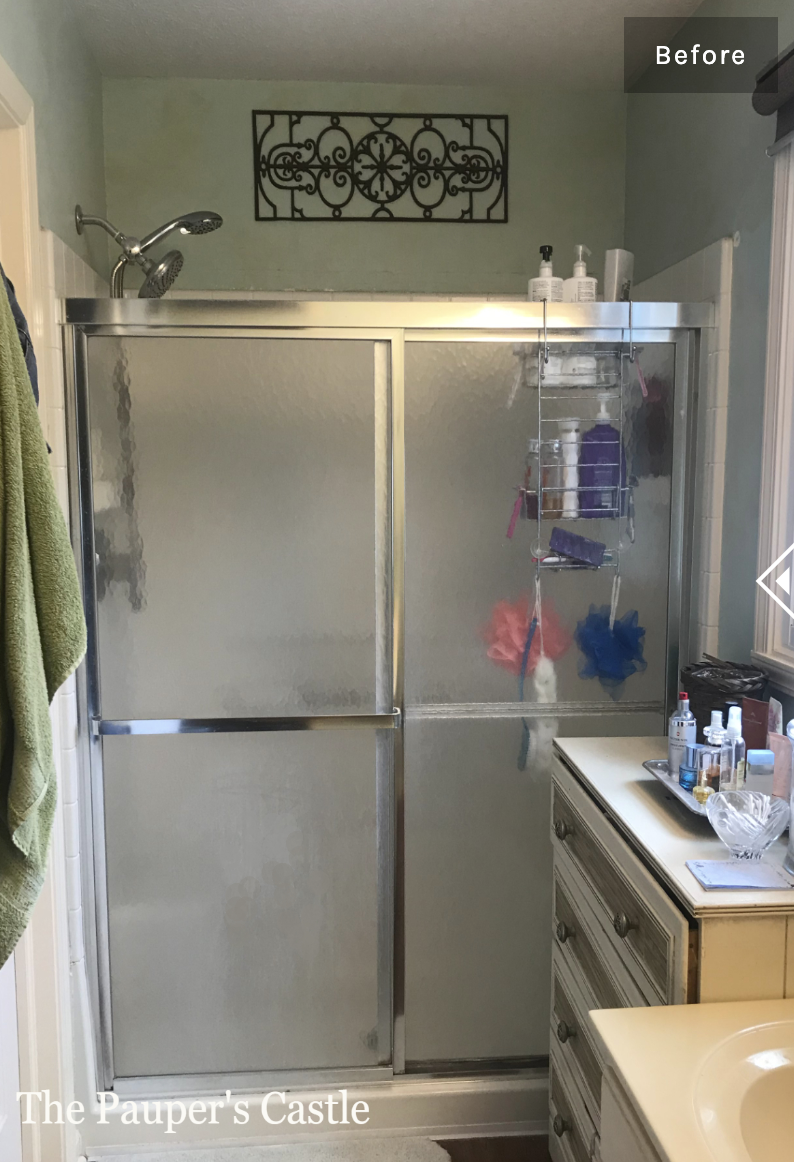 oudated sliding shower doors