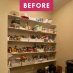 large walk-in pantry before pantry makeover