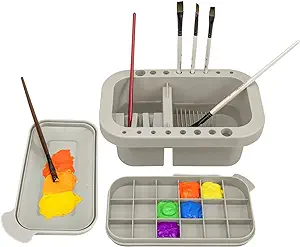 paint brush cleaner holder and organizer for artists