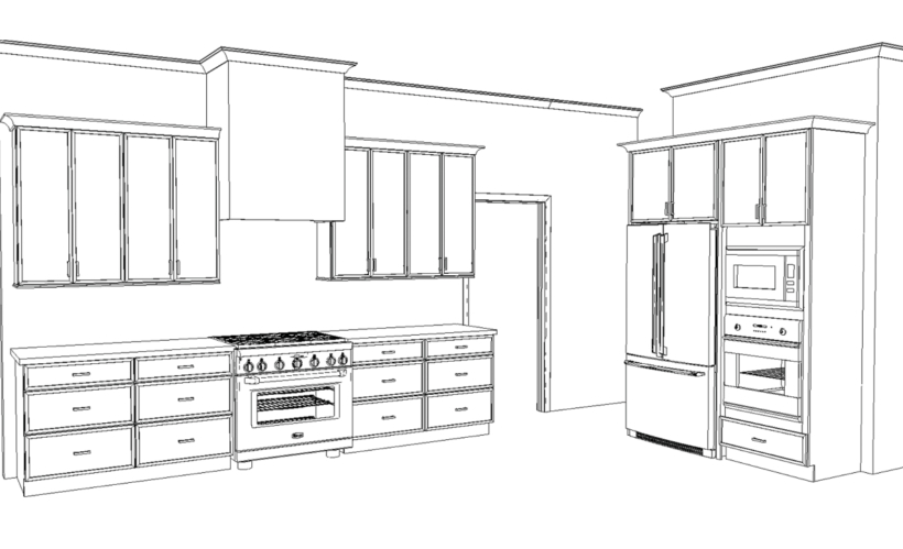 new kitchen layout of perimeter cabinets